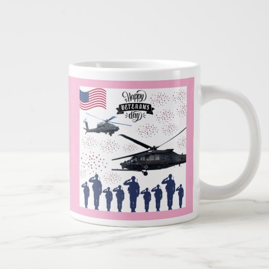 Wächter der Freiheit rosa Jumbo-Tasse (Rechts)