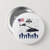 Wächter der Freiheit weiß Button (Vorne & Hinten)