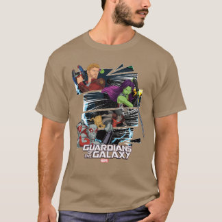 Wächter der Galaxie Comic Panels retro T-Shirt