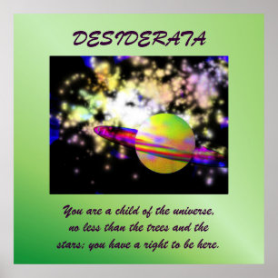 Wächter der Galaxy DESIDERATA Poster