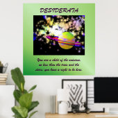 Wächter der Galaxy DESIDERATA Poster (Heimbüro)