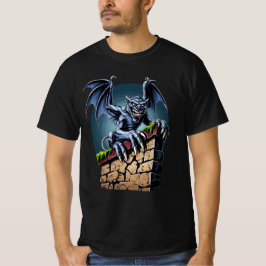 Wächter der Höhen: Ein gotisches Gargoyle-Kunstwer T-Shirt