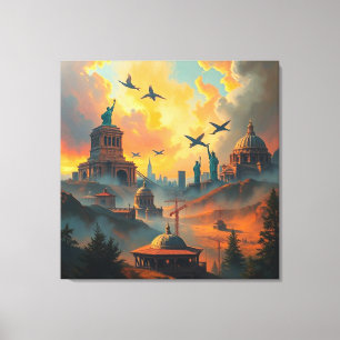 Wächter der Skyline Leinwanddruck