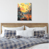 Wächter der Skyline Leinwanddruck (Insitu (Schlafzimmer))