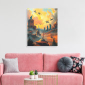 Wächter der Skyline Leinwanddruck (Insitu (Wohnzimmer))