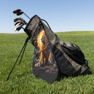 Wächter der solaren Schwelle – Löwe der Balance Golfhandtuch