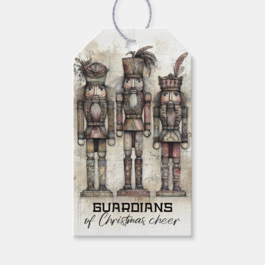 Wächter der Weihnachtscreen-Nutcracker-Geschenkmar Geschenkanhänger (Vorderseite)