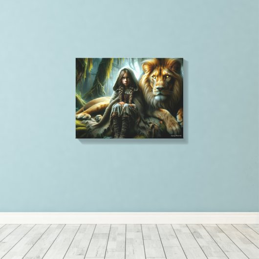 "Wächter der Wildnis" Leinwanddruck (Insitu (Holzboden))