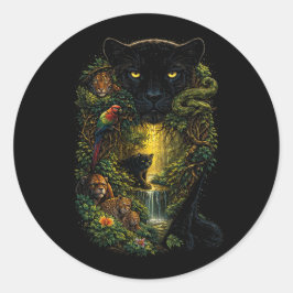 Wächter der Wildnis Runder Aufkleber