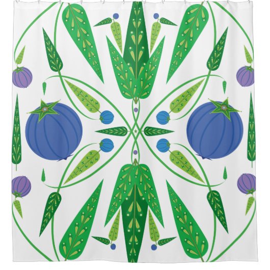 Wächter des Blueberries-Duschvorhangs Duschvorhang (Vorderseite)