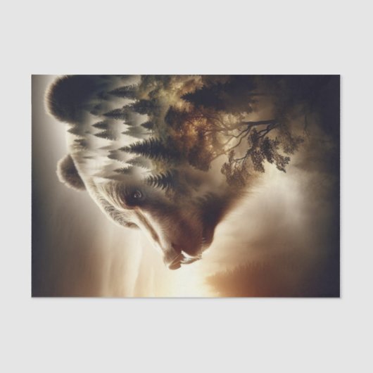 Wächter des Forest Bear Decoupage Paper Seidenpapier (Vorderseite)