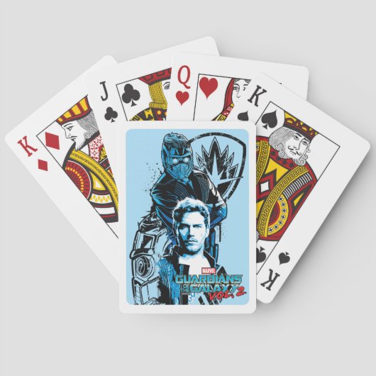 Wächter des Galaxy Vol. 2 | Sternengrafikgrafik Spielkarten (Rückseite)