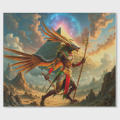 Wächter des Himmels­tores – Anubis Geschenkpapier (Flach)
