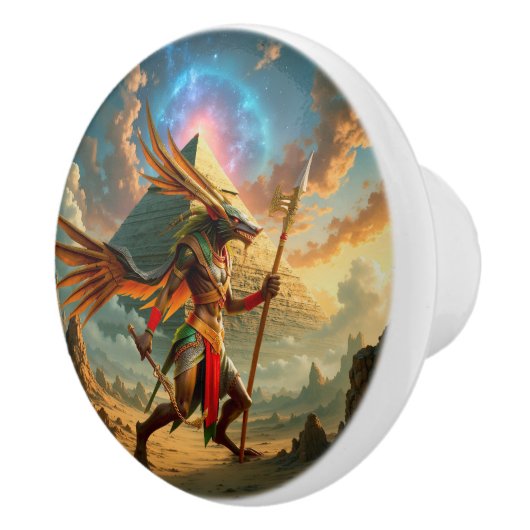 Wächter des Himmelstores – Anubis Keramikknauf (Rechts)