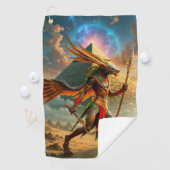 Wächter des himmlischen Tores – Anubis Golfhandtuch (Insitu)
