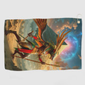 Wächter des himmlischen Tores – Anubis Golfhandtuch (Horizontal)