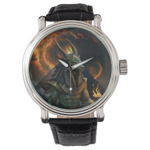Wächter des Jenseits – Anubis.  Armbanduhr