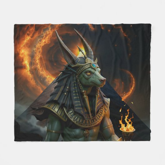 Wächter des Jenseits – Anubis. Fleecedecke (Vorderseite (Horizontal))