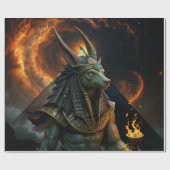 Wächter des Jenseits – Anubis. Geschenkpapier (Flach)