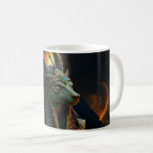 Wächter des Jenseits – Anubis. Kaffeetasse (VorderseiteRechts)