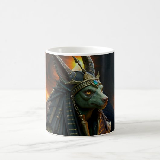 Wächter des Jenseits – Anubis. Kaffeetasse (Mittel)