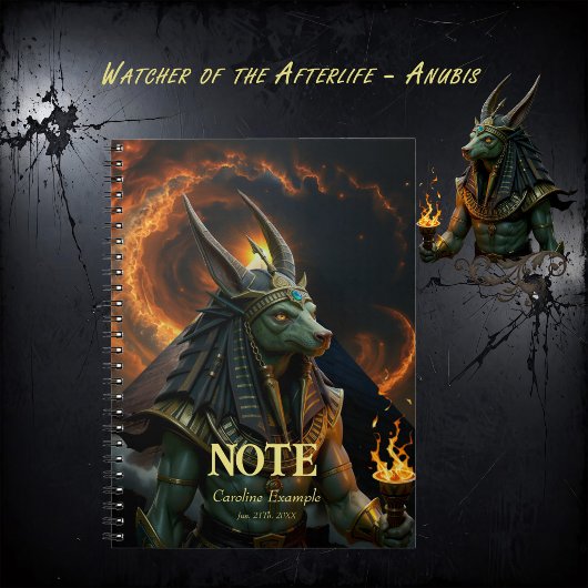 Wächter des Jenseits – Anubis.   Notizblock