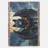 Wächter des Mondes – Der schwarzflügelige Wolf Decke (Vorderseite Vertikal)