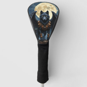 Wächter des Mondes – Der schwarzflügelige Wolf Golf Headcover