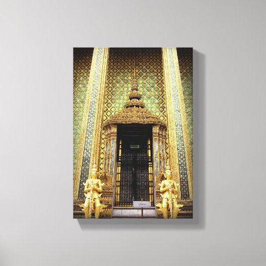Wächter des thailändischen Fotos Golden Palace Leinwanddruck (Vorderseite)