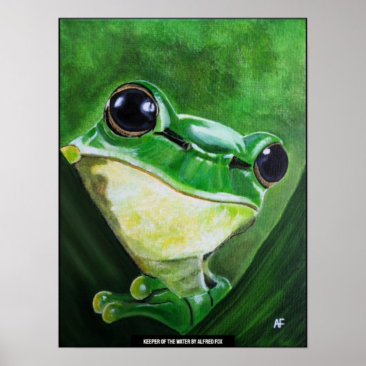Wächter des Wasser Gemälde von Alfred Fox Poster (Vorne)