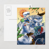 Wächter des Westens - Tiger Postkarte (Vorne/Hinten)