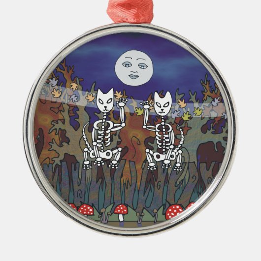 Wächter eines Spuk Forest Skeleton Mascots Ornament Aus Metall (Vorne)