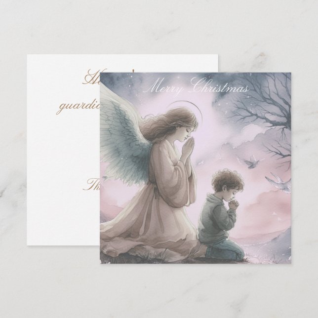 Wächter Engel und Kind gemeinsam beten (Vorne/Hinten)