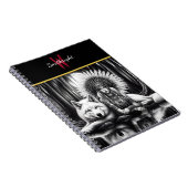 Wächter Geist: Frau und Wolf Notizblock (Rechte Seite)