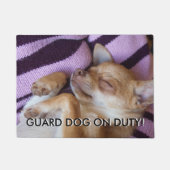 Wächter Hund auf Pflicht! Fußmatte (Vorderseite)