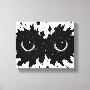 Wächter in der Tinte: Augen‑Klecks‑Sigille Leinwanddruck