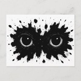 Wächter in der Tinte: Augen‑Klecks‑Sigille Postkarte