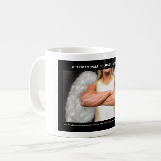 Wächter-Krieger-Engels-Tasse Kaffeetasse (Vorderseite Links)