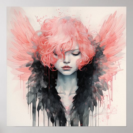 Wächter-Ruhe: Graceful Girl Angel Poster (Vorne)