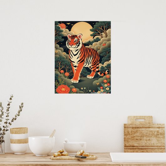 Wächter Tiger im Joseon Forest Poster (Küche)