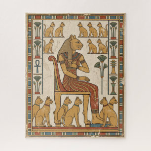 Wächter von Bubastis: Göttin Bastet und Katzen Puzzle