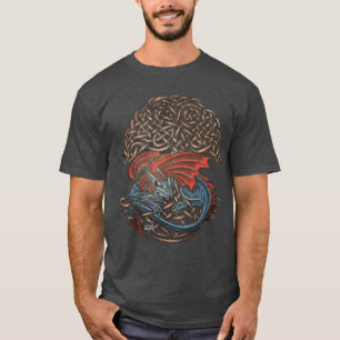 Wächterdrache und keltischer Baum des Lebens Tatt T-Shirt
