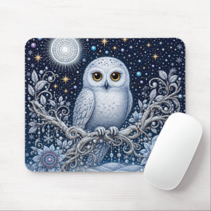 Wächterin der Winternacht im Sternengarten Mousepad