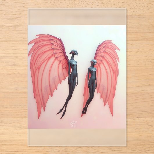 „Wächterinnen der Zwischenwelt“ Acryleinladungen (Vorderseite)