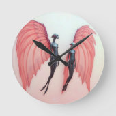 „Wächterinnen der Zwischenwelt“ Runde Wanduhr (Vorderseite)