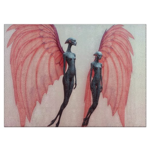 „Wächterinnen der Zwischenwelt“   Schneidebrett (Vorderseite)