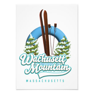 Wachusett Mountain Massachusetts Ski-Logo Fotodruck