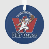 Wachusett Schmutz Dawgs Collegebaseballteams-Logo Ornament (Rückseite)