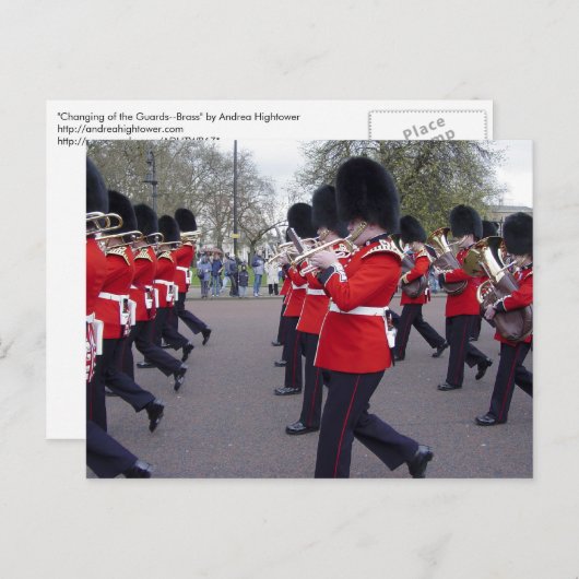 Wachwechsel - Messing Postkarte (Vorne/Hinten)