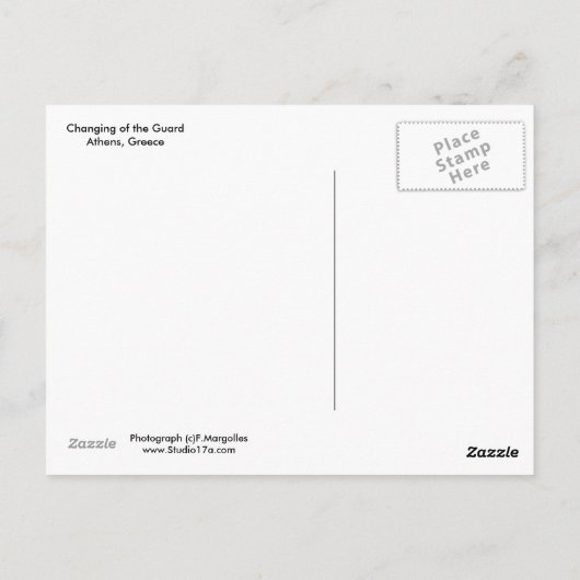 Wachwechsel Postkarte (Rückseite)